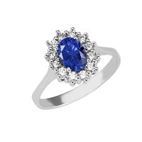 Anello Gazzola Gioielli Donna in Oro bianco Zaffiro AN-160-16-1-10-Z-OV-N-F-VS